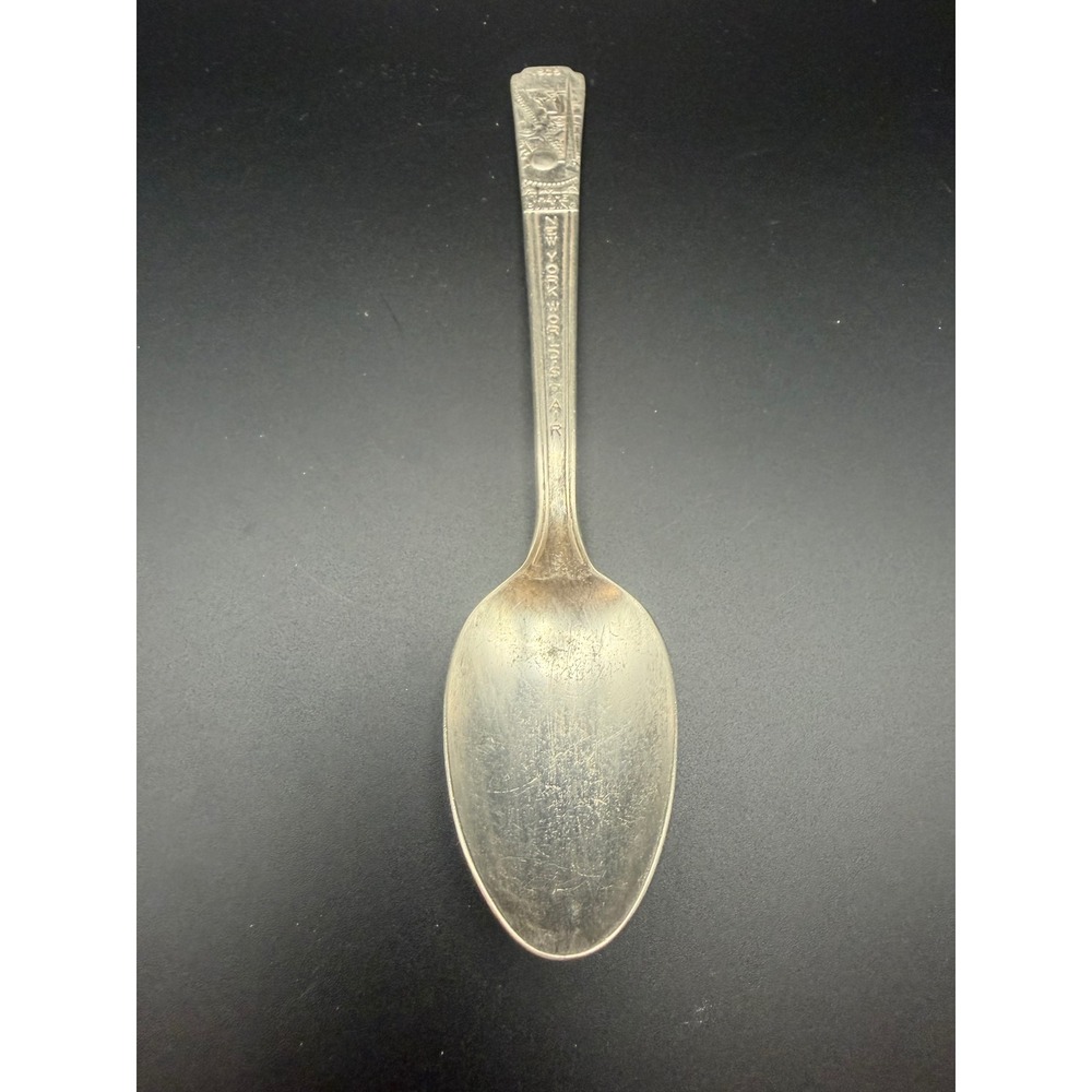 1939 New York World's Fair THEME Bldg. Collector Spoon Exposition Silverplate